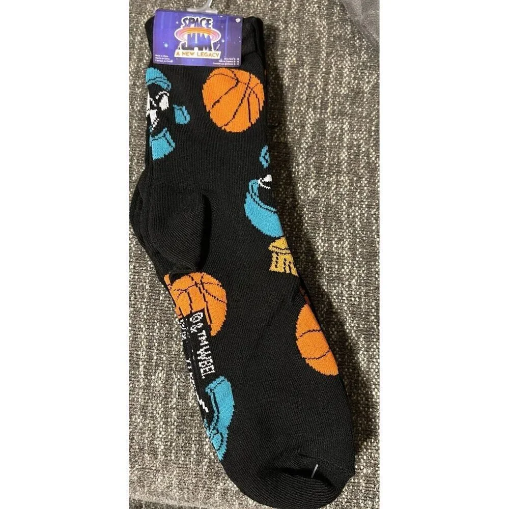 3 pair Of Space Jam A New Legacy Socks Size 6 -12 Each Pair Is Different
